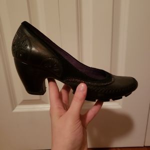 Indigo black plaid dress shoes